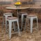 Flash Furniture 24" High Metal Indoor Counter Stool, Silver, PK4 4-ET-31320W-24-SV-R-GG - alternate 1